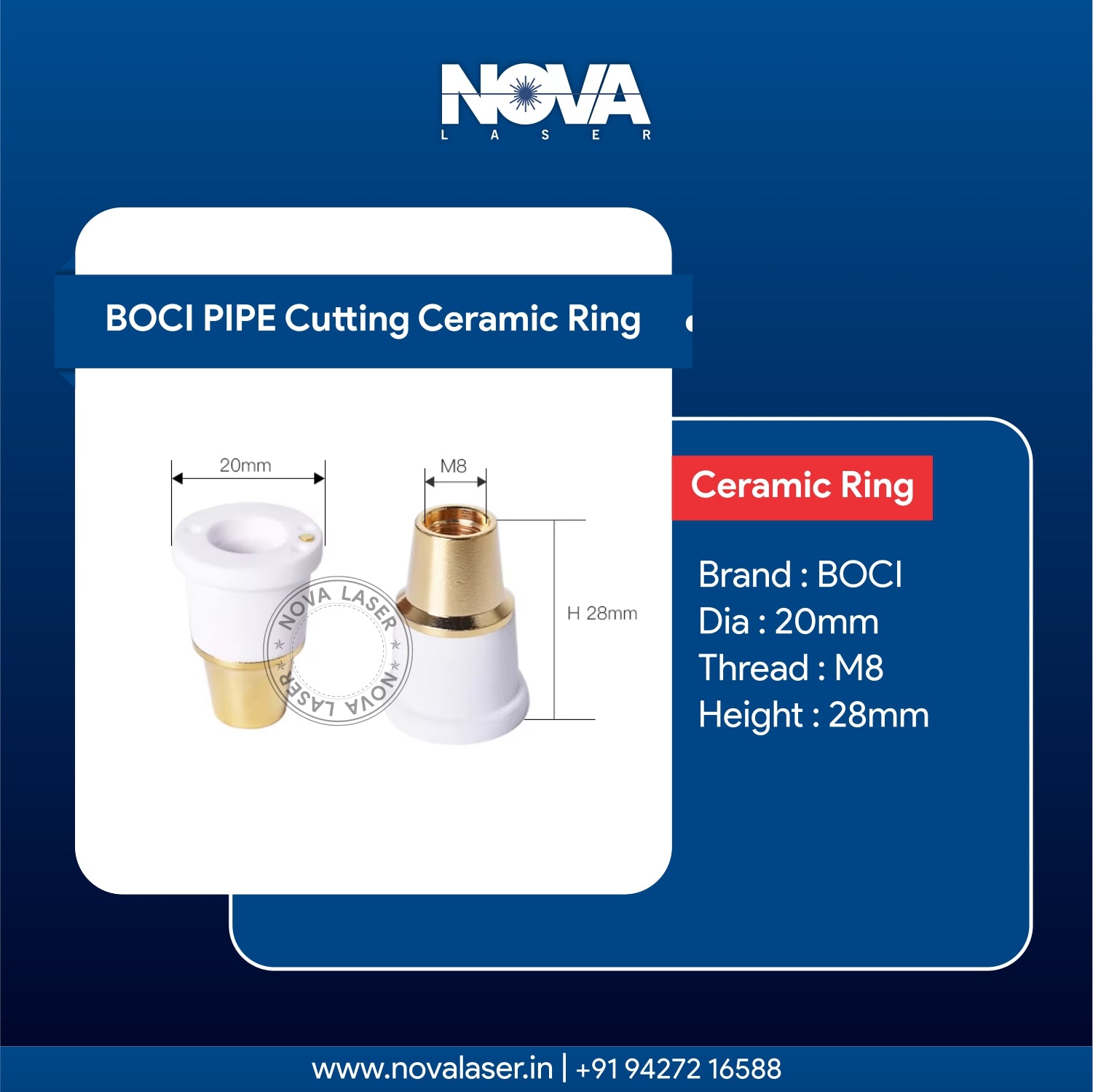 Boci Pipe cutting/Tube Cutting Ceramic Ring I Dia : 20mm